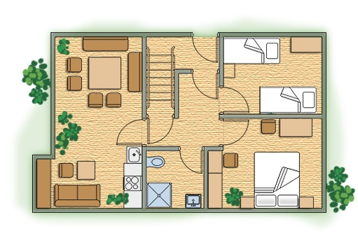 Feriendorf Langenargen Haustyp A EG